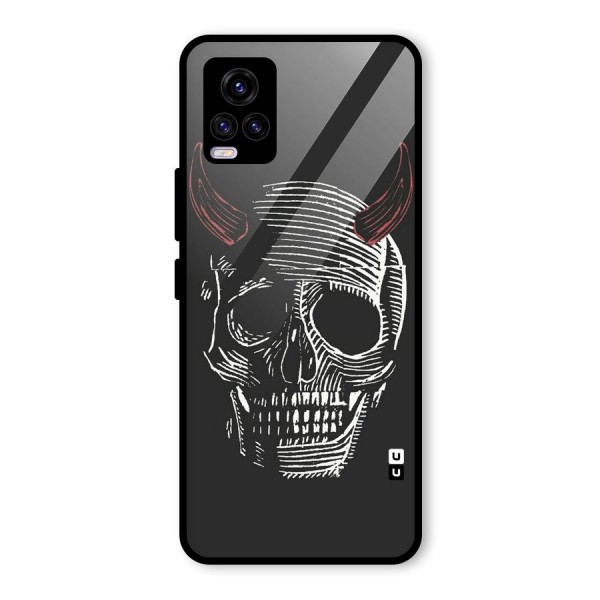 Spooky Face Glass Back Case for Vivo V20