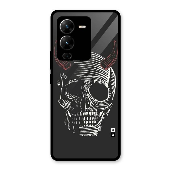 Spooky Face Glass Back Case for Vivo V25 Pro