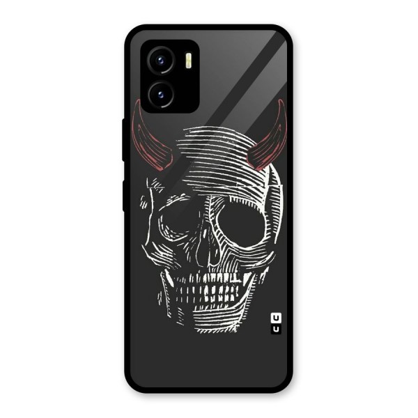 Spooky Face Glass Back Case for Vivo Y15s