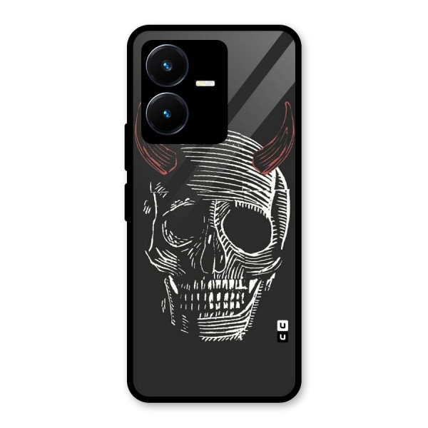 Spooky Face Glass Back Case for Vivo Y22