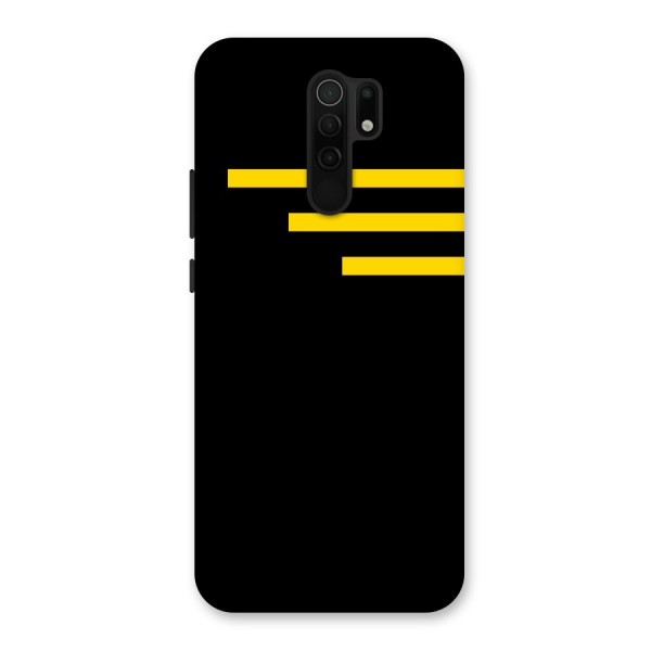 Sports Yellow Stripes Back Case for Redmi 9 Prime