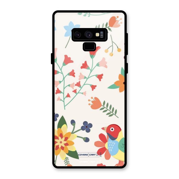 Spring Flowers Glass Back Case for Galaxy Note 9