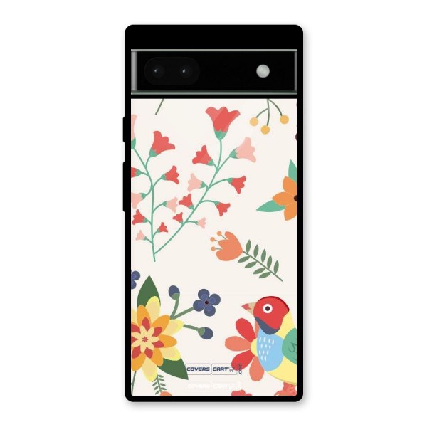 Spring Flowers Glass Back Case for Google Pixel 6a