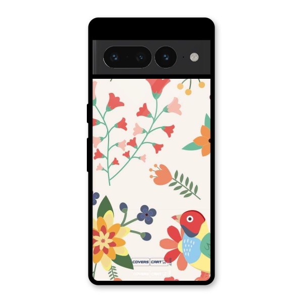 Spring Flowers Glass Back Case for Google Pixel 7 Pro