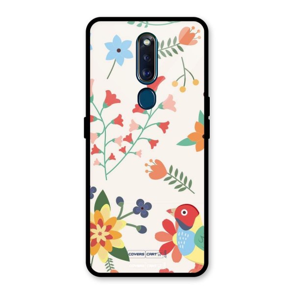 Spring Flowers Glass Back Case for Oppo F11 Pro