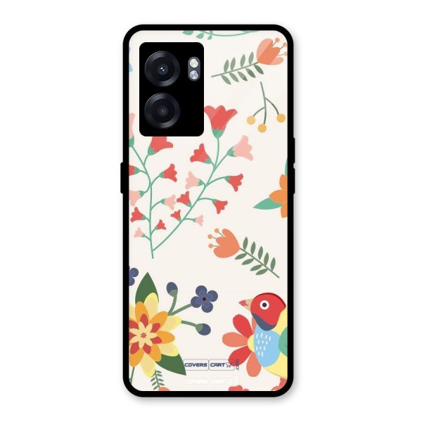 Spring Flowers Glass Back Case for Oppo K10 (5G)