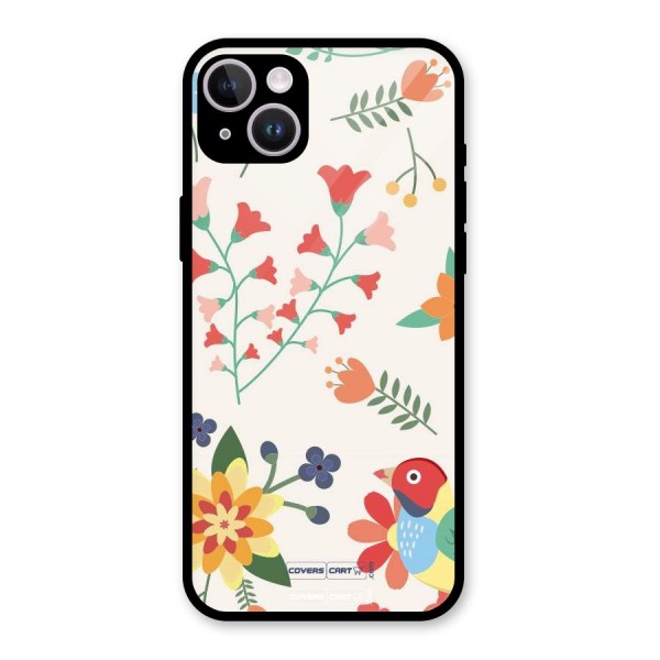 Spring Flowers Glass Back Case for iPhone 14 Plus