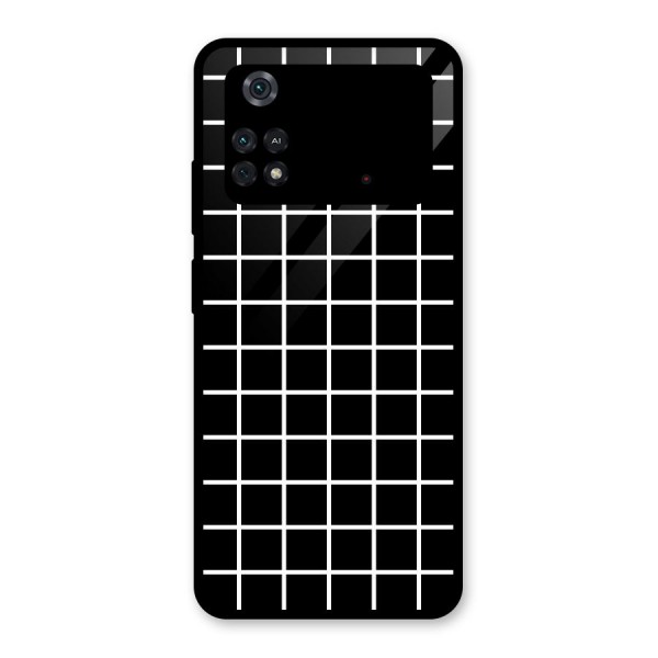 Square Puzzle Glass Back Case for Poco M4 Pro 4G