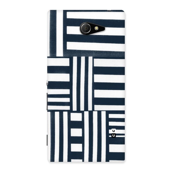 Square  Stripes Back Case for Sony Xperia M2