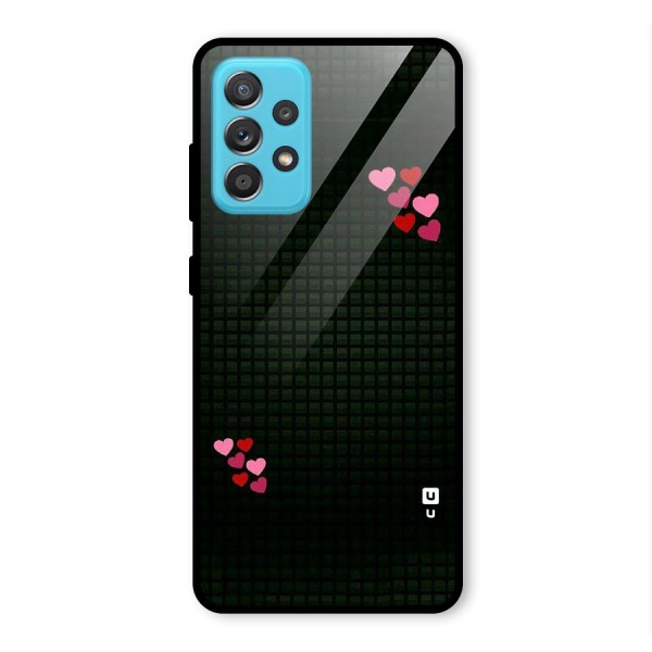 Square and Hearts Glass Back Case for Galaxy A52s 5G