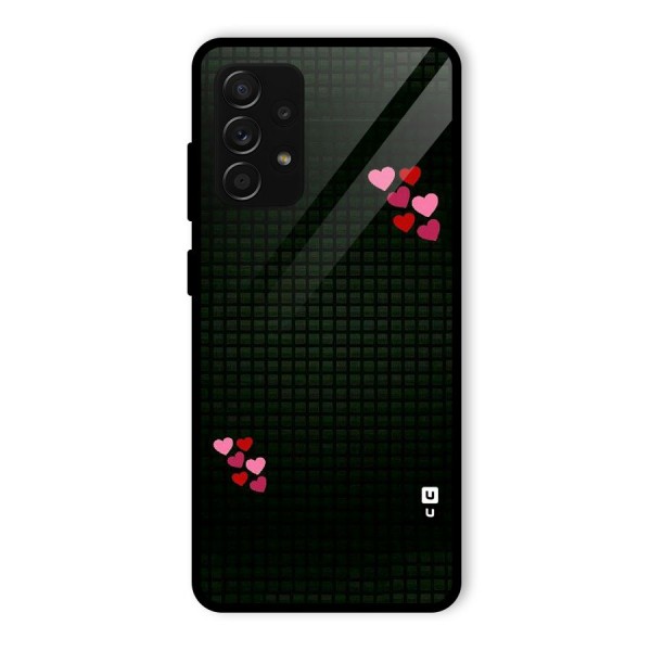 Square and Hearts Glass Back Case for Galaxy A53 5G