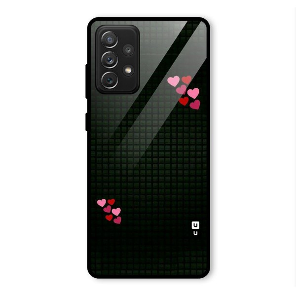 Square and Hearts Glass Back Case for Galaxy A72