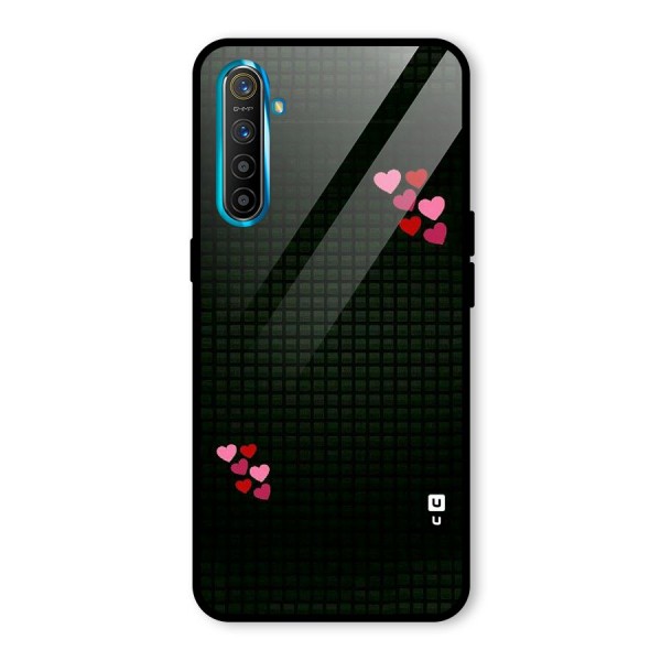 Square and Hearts Glass Back Case for Realme XT