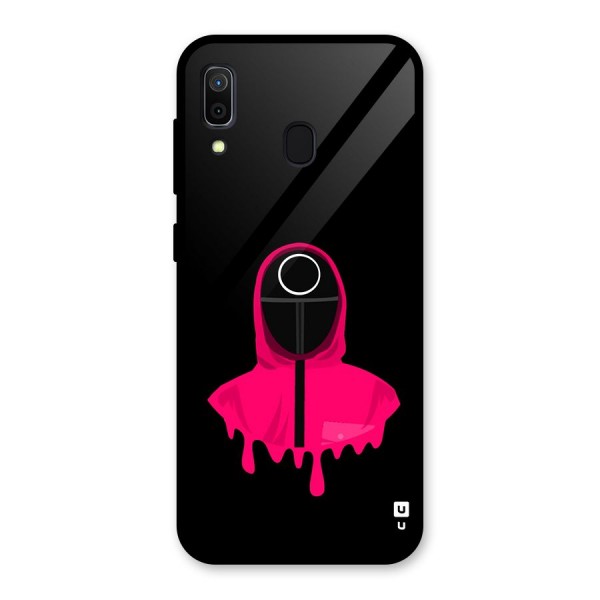 Squid Game Illustration Art Glass Back Case for Galaxy A30