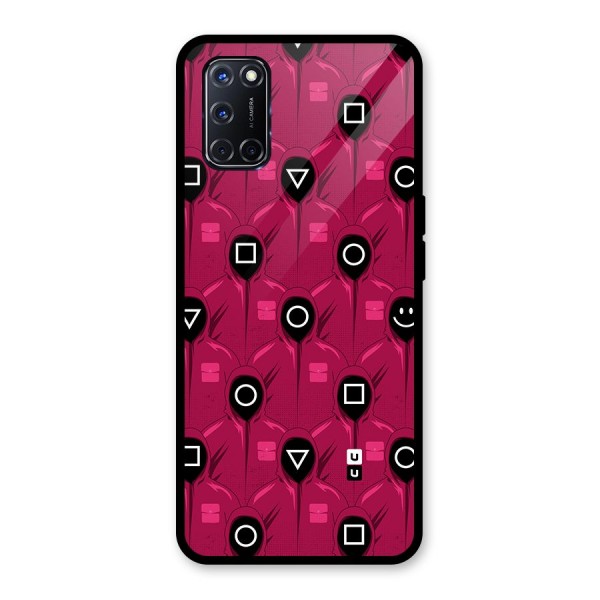 Squid Gamers Pattern Glass Back Case for Oppo A52