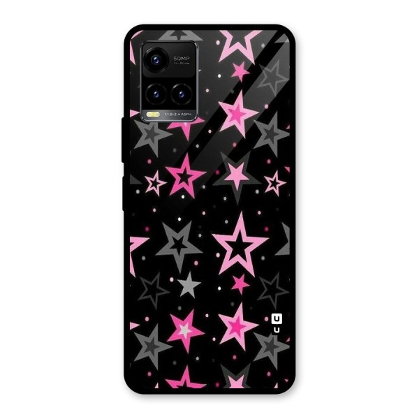 Star Outline Glass Back Case for Vivo Y21 2021