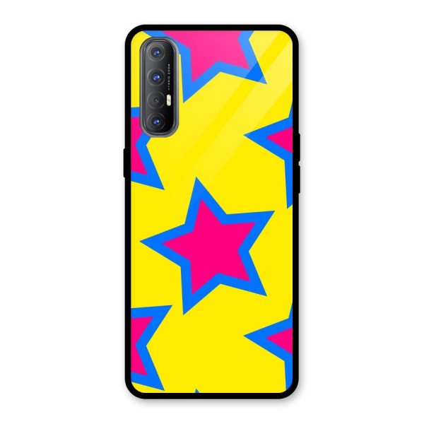 Star Pattern Glass Back Case for Oppo Reno3 Pro