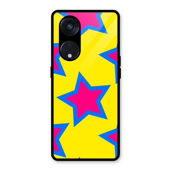 Star Pattern Glass Back Case for Reno8 T 5G