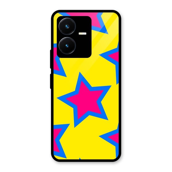 Star Pattern Glass Back Case for Vivo Y22