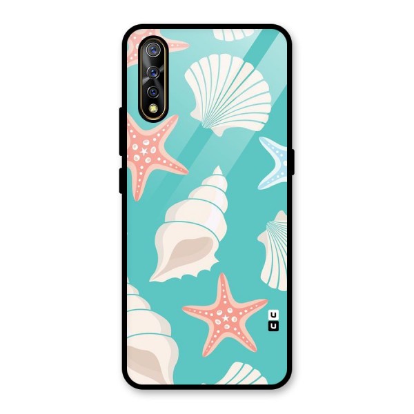 Starfish Sea Shell Glass Back Case for Vivo Z1x