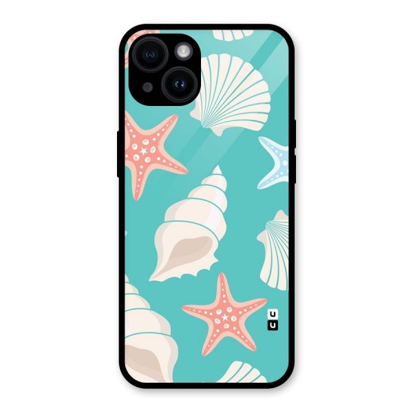 Starfish Sea Shell Glass Back Case for iPhone 14