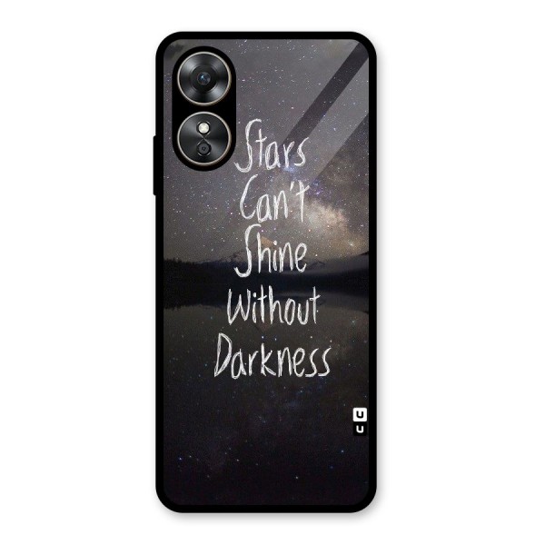 Stars Shine Glass Back Case for Oppo A17