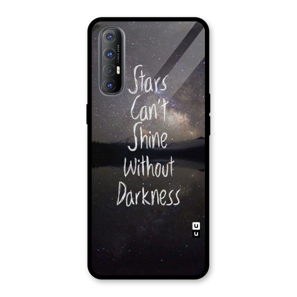 Stars Shine Glass Back Case for Oppo Reno3 Pro