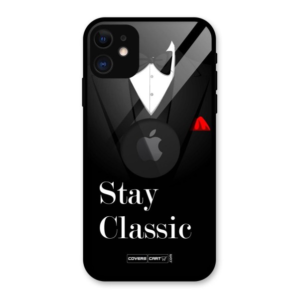 Stay Classic Glass Back Case for iPhone 11 Logo Cut