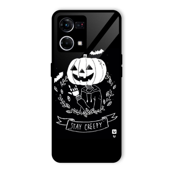 Stay Creepy Glass Back Case for Oppo F21s Pro 4G