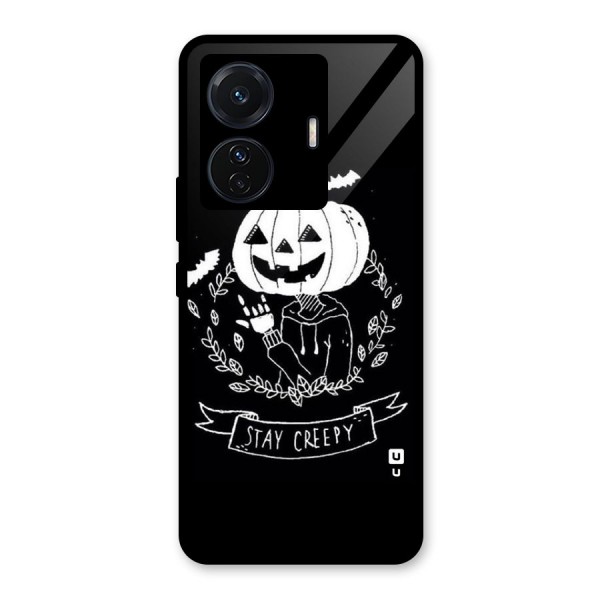 Stay Creepy Glass Back Case for Vivo T1 Pro