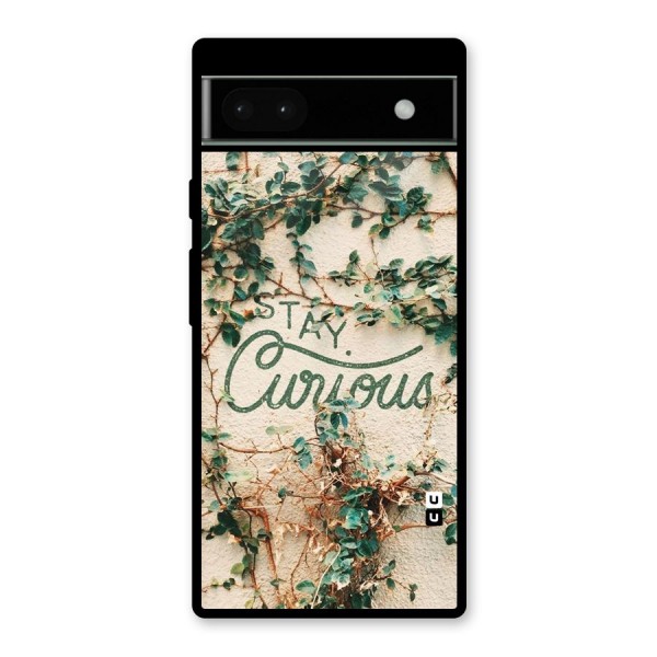 Stay Curious Glass Back Case for Google Pixel 6a