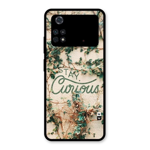 Stay Curious Glass Back Case for Poco M4 Pro 4G