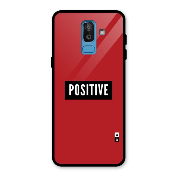 Stay Positive Glass Back Case for Galaxy J8