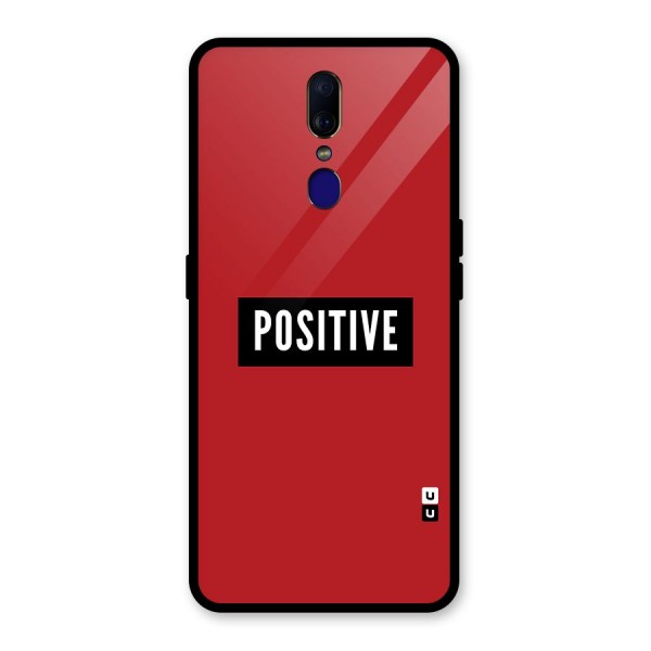 Stay Positive Glass Back Case for Oppo F11