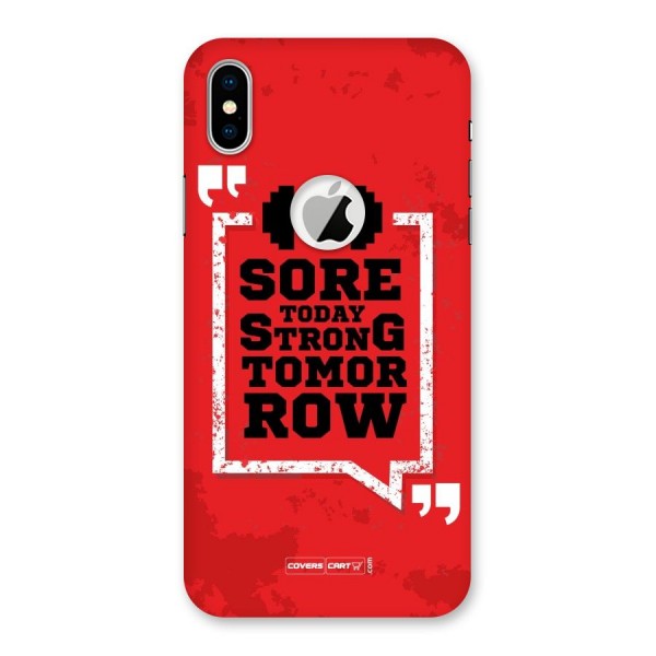 Stay Strong Back Case for iPhone XS Logo Cut