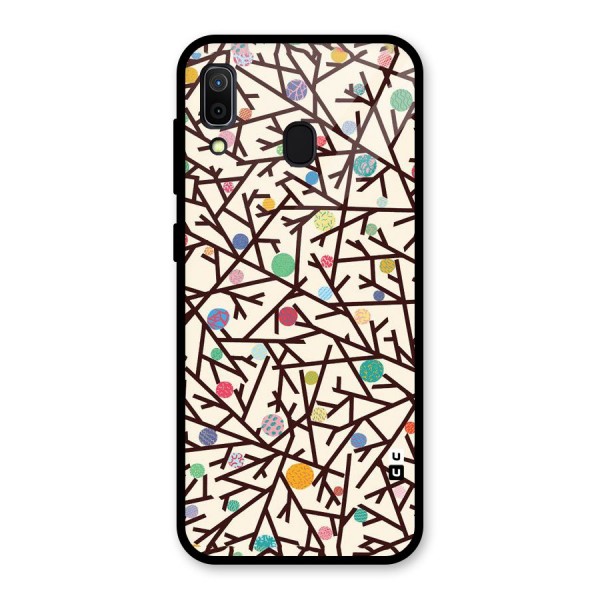 Stem Pattern Glass Back Case for Galaxy A30