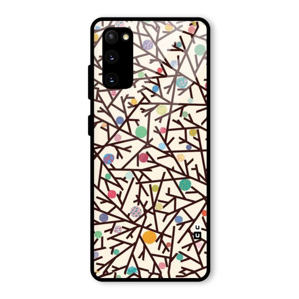 Stem Pattern Glass Back Case for Galaxy S20 FE 5G