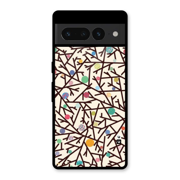 Stem Pattern Glass Back Case for Google Pixel 7 Pro