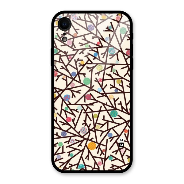 Stem Pattern Glass Back Case for XR