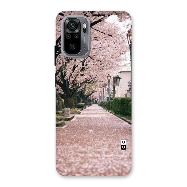 Street In Pink Flowers Back Case for Redmi Note 10