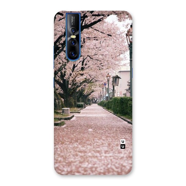 Street In Pink Flowers Back Case for Vivo V15 Pro