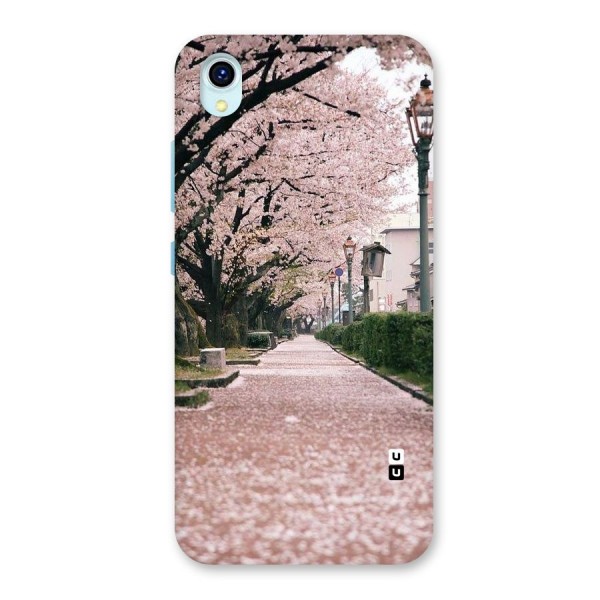 Street In Pink Flowers Back Case for Vivo Y1s