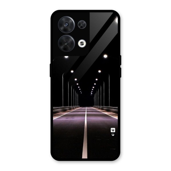 Street Light Glass Back Case for Oppo Reno8 5G