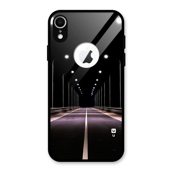 Street Light Glass Back Case for iPhone XR Logo Cut