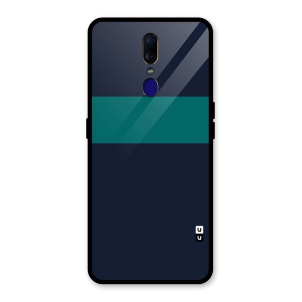 Stripe Block Glass Back Case for Oppo F11