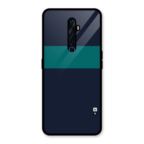 Stripe Block Glass Back Case for Oppo Reno2 Z