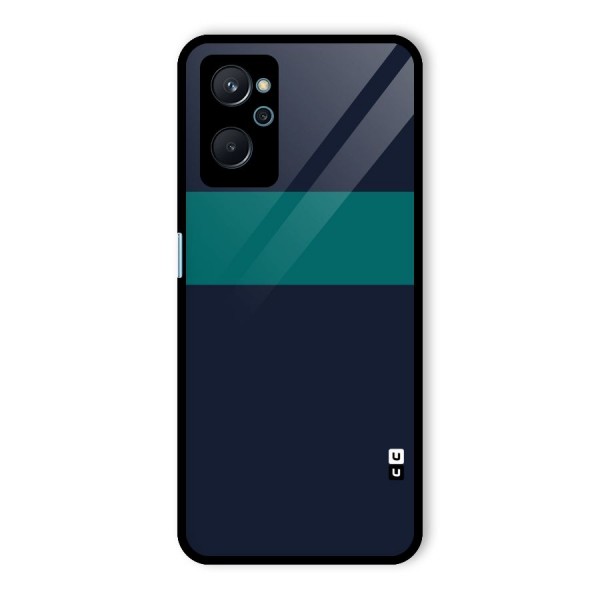 Stripe Block Glass Back Case for Realme 9i