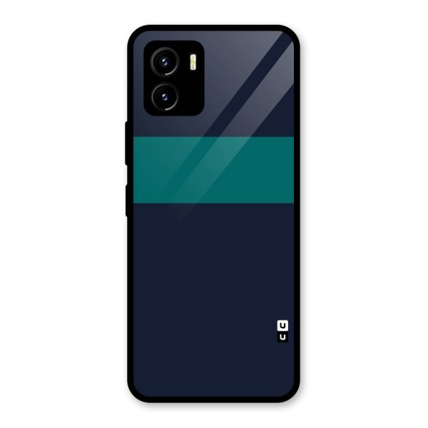 Stripe Block Glass Back Case for Vivo Y15s