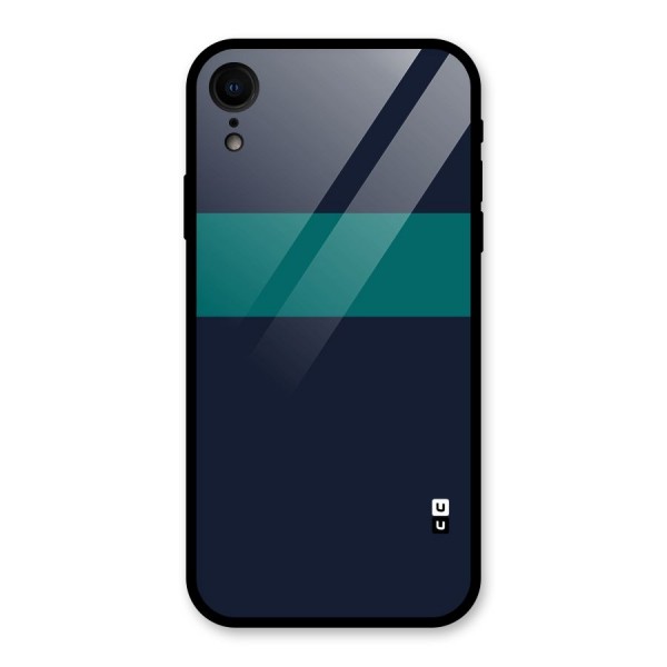 Stripe Block Glass Back Case for XR