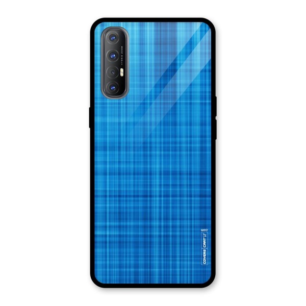 Stripe Blue Abstract Glass Back Case for Oppo Reno3 Pro